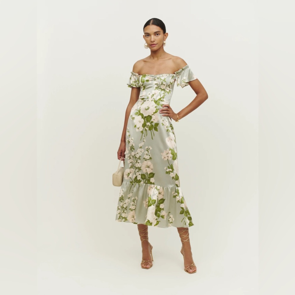 Reformation Sianna Midi Dress in Tarragon - New with Tags - Size 10